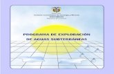 PROGRAMA DE EXPLORACIÓN DE AGUAS SUBTERRÁNEAS
