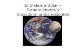 El Sistema Solar – Generalidades y descubrimientos recientes