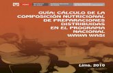 Guía: cálculo de la composición nutricional de preparaciones
