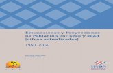 Estimaciones y Proyecciones de Población por sexo y edad (cifras ...