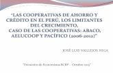 Las Cooperativas de ahorro y crédito en el Perú, los limitantes del ...