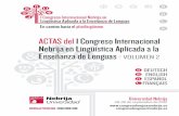Actas del Primer Congreso Internacional Nebrija en Lingüística ...