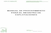manual de procedimiento para el registro de explotaciones