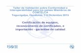 Certificación de equipos, reconocimento de certificados, e ...