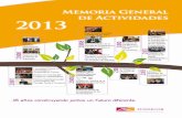 Memoria general de actividades año 2013