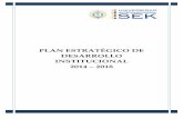 plan estratégico de desarrollo institucional 2014 – 2018