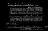 Movimiento obrero y protesta social en Colombia. 1920-1950*