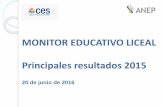 CES Monitor 2015.Principales Resultados