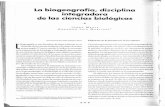 La biogeografía, disciplina integradora de las ciencias biológicas