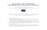 GLOSARIO DE TÉRMINOS GEOGRÁFICOS (Geografía Humana)
