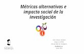Almetrics: Métricas alternativas e impacto social de la investigación significado e implicaciones