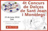 4t Concurs de Dolços i Monòlegs de la Festa de Sant Joan