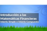 Introducción a las matemáticas financieras interes simple e interés compuesto