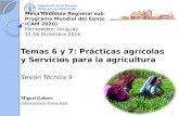 Temas 6 y 7: Prácticas agrícolas y Servicios para la agricultura