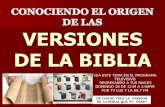 CONOCIENDO LAS VERSIONES DE LA BIBLIA