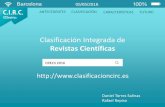 La nueva Clasificación CIRC 2016: características y aplicaciones. Rafael Repiso (presenta) y Daniel Torres-Salinas