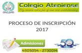 Admisiones 2017 Colegio Ateniense