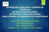 ESTABILIDAD, REOLOGÍA Y TAMAÑO DE PARTÍCULA DE ...