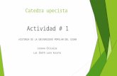 Catedra upecista- reseña historica de la universidad