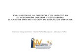 Evaluación de la Docencia (Congreso Iberoamericano de Gobernanza Universitaria)