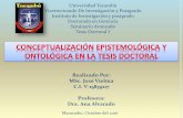Conceptualización epistemologica y ontologica