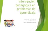 Intervención pedagógica en Problemas de aprendizaje