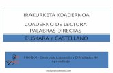 Cuaderno de lectura directas castellano y euskara