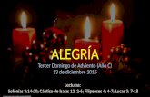 ALEGRÍA - Tercer domingo de adviento (año c)