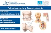 Cricotirotomía y traqueotomía