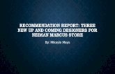 Recommendation report presentation