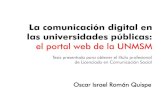 La comunicación digital en las universidades públicas: el portal web de la UNMSM