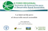 La innovación para el desarrollo rural sostenible