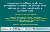 Innovación tecnológica desde una perspectiva territorial: Los desafíos de la articulación entre investigación y extensión rural