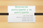 Observación participante y no participante