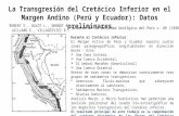 La transgresión del cretácico inferior en el margen andino (perú y ecuador) datos preliminares christian romero
