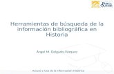 Recursos de información bibliográficos en Historia