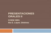 COEM 3001 Presentaciones Orales II