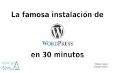La famosa instalación en 30 minutos de WordPress