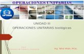Operaciones Unitarias biologicas. Conceptos básicos