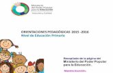 Orientaciones Pedagógicas 2015-2016 Nivel Primaria