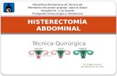 Histerectomía  abdominal