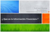 ¿ Que es la Información financiera ?