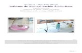 Química 3° medio - Informe de Experimentos de Neutralización Ácido-Base
