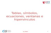 Ms word tablas, símbolos, ecuaciones, ventanas e hipervinculos