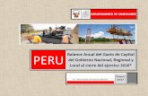 PERÚ: BALANCE ANUAL DEL GASTO DE CAPITAL DEL GOBIERNO NACIONAL, REGIONAL Y LOCAL AL CIERRE 2016
