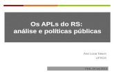 Os APLs do RS:  análise e políticas públicas