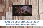 Plan de Lectura  2013-14: publicaciones.