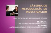 Cátedra de metodología  de investigación Doctora Andrea Cariaga