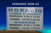 1. Horaris 2009- 10