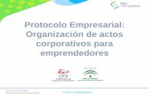 Protocolo empresarial: organización de actos corporativos para emprendedores